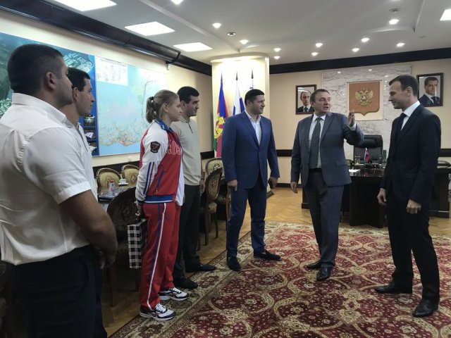 Встреча главы города Сочи со спортсменкой  Анастасией Шамоновой 2018